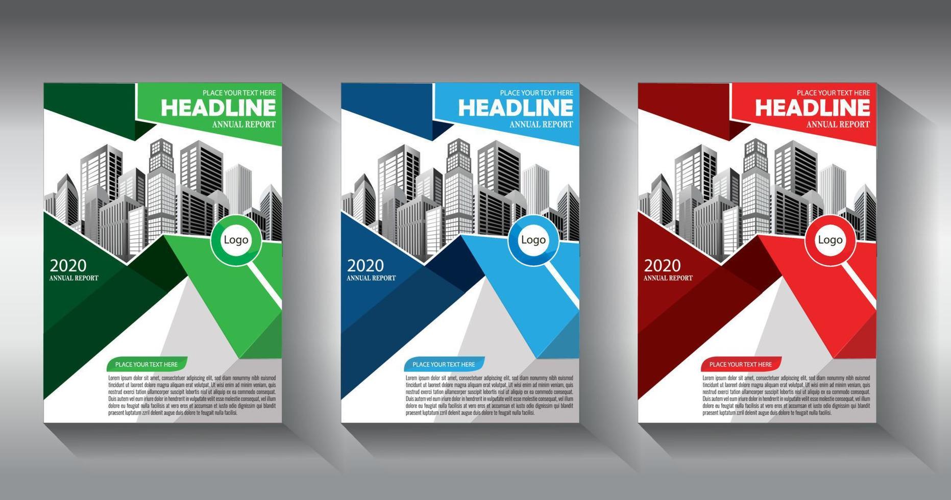 volantino modello di business brochure layout relazione annuale vettore