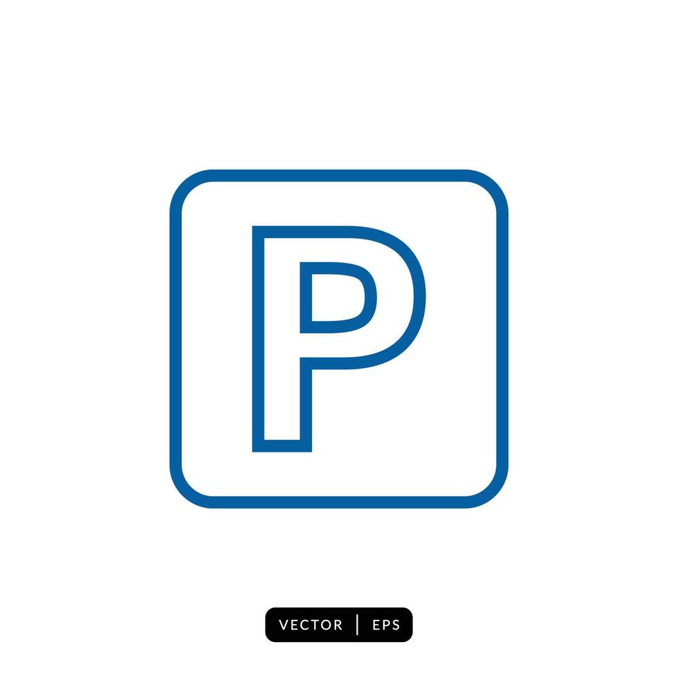 vettore icona parcheggio - segno o simbolo