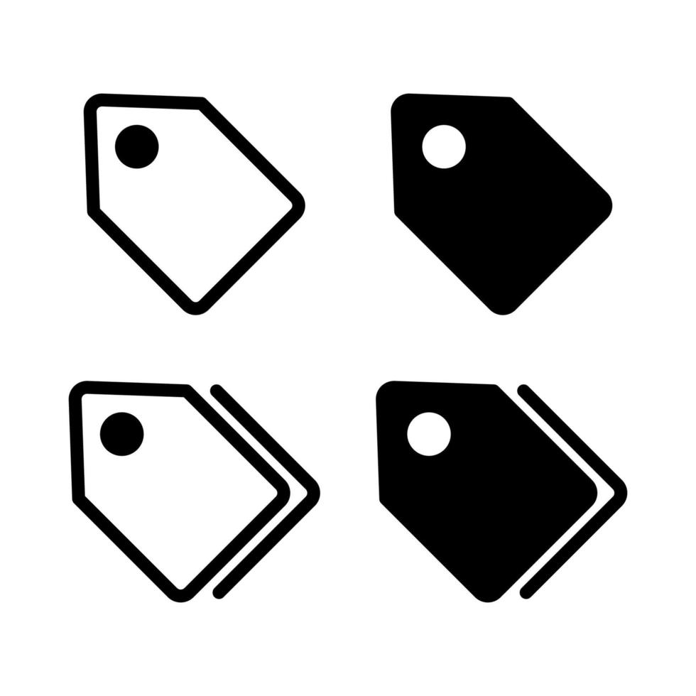 set di icone tag, illustrazione vettoriale eps.10