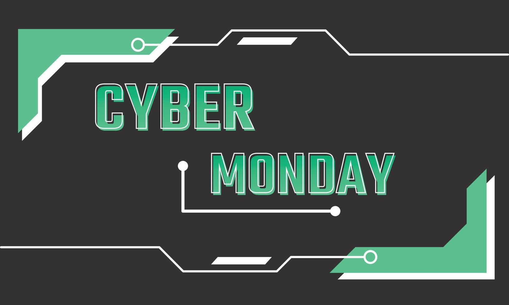 cyber monday design creativo e offerta in vendita. vettore