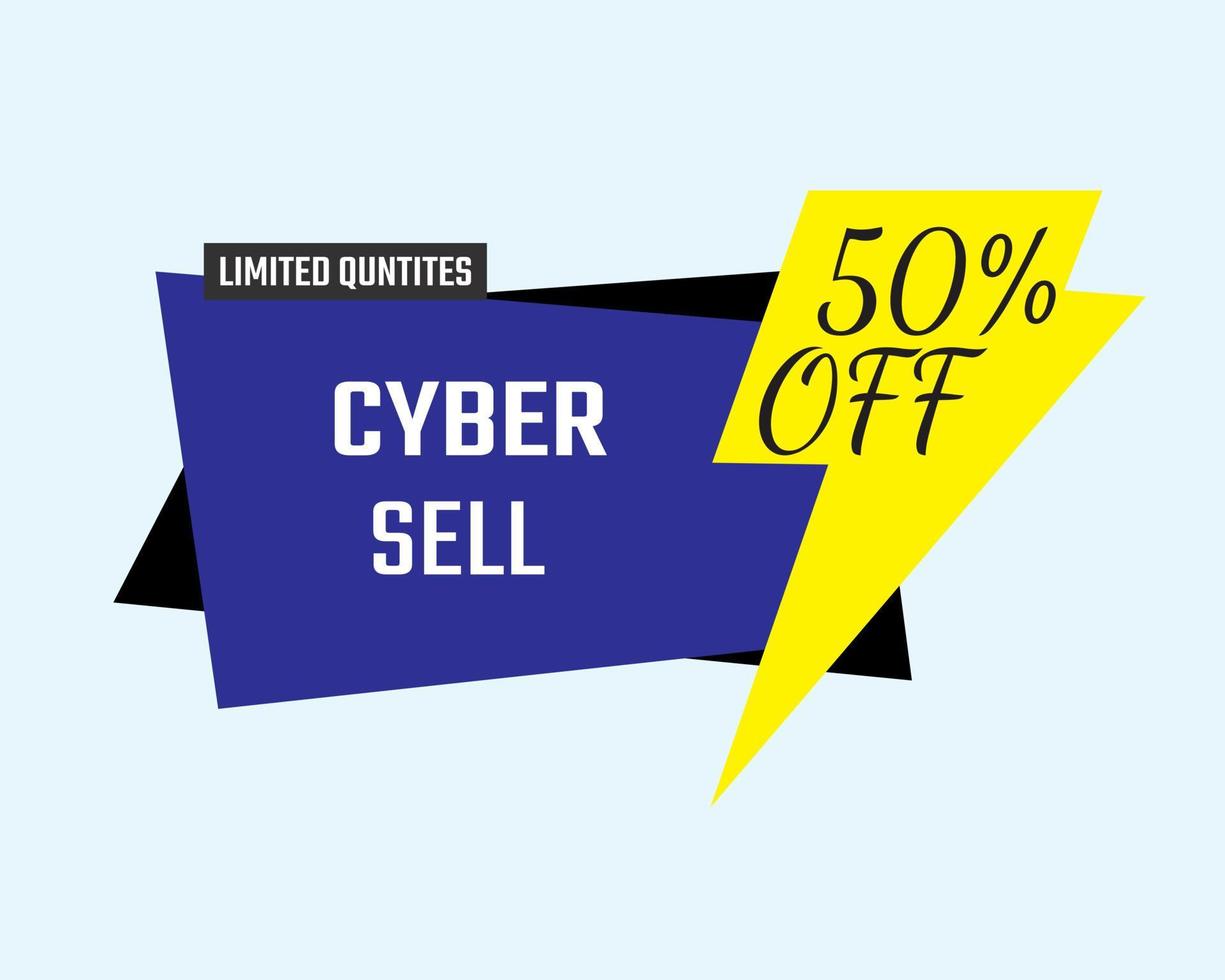 cyber monday design creativo e offerta in vendita. vettore