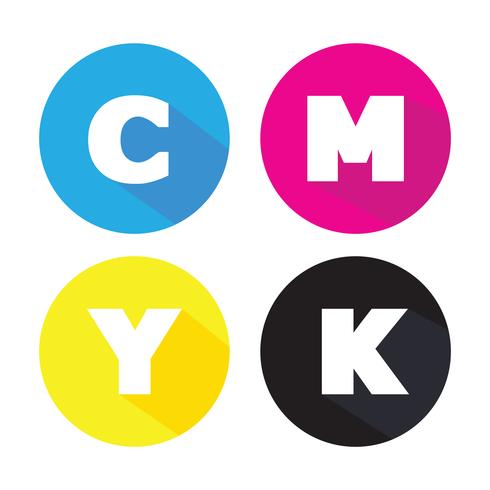 simbolo del concetto di cmyk vettore