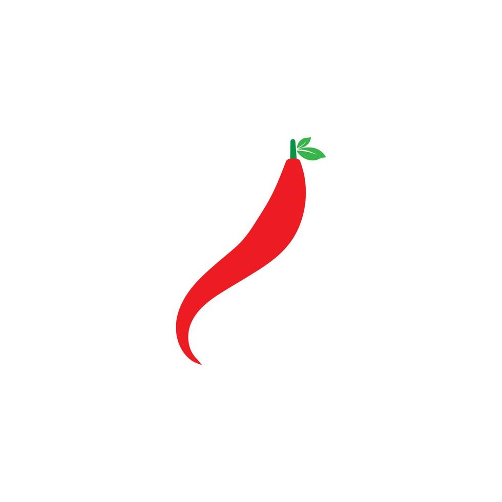 illustrazione vettoriale dell'icona del logo peperoncino rosso e verde