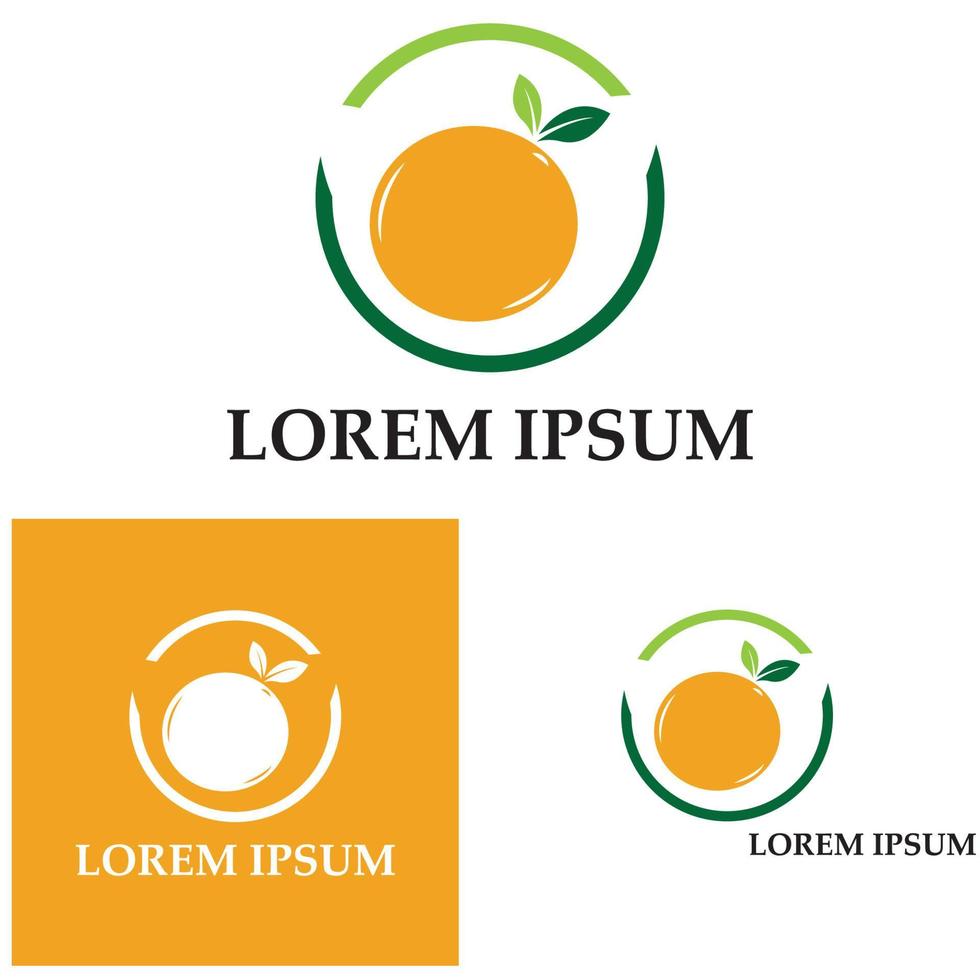 disegno del modello logo icona illustrazione vettoriale arancione