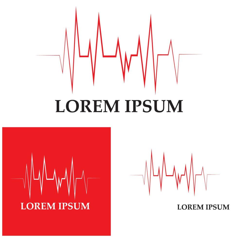 modello vettoriale di illustrazione della linea di impulsi