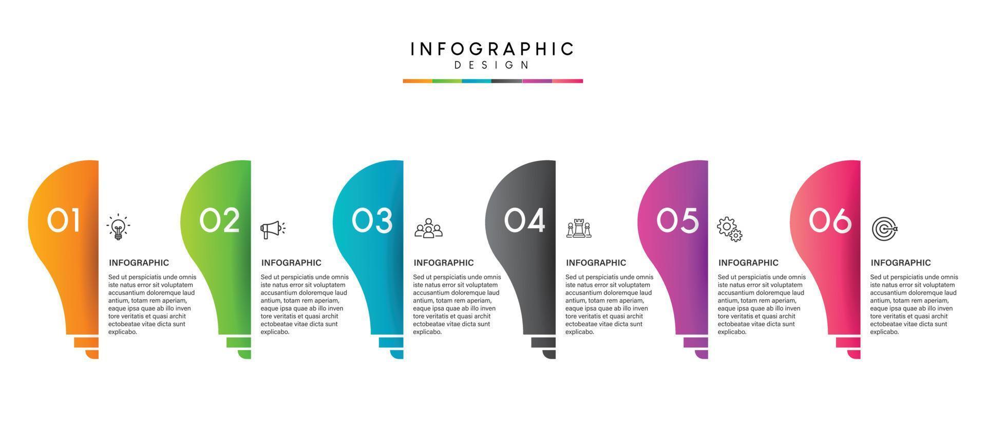 passi business data visualizzazione timeline processo modello infografica design con icone vettore