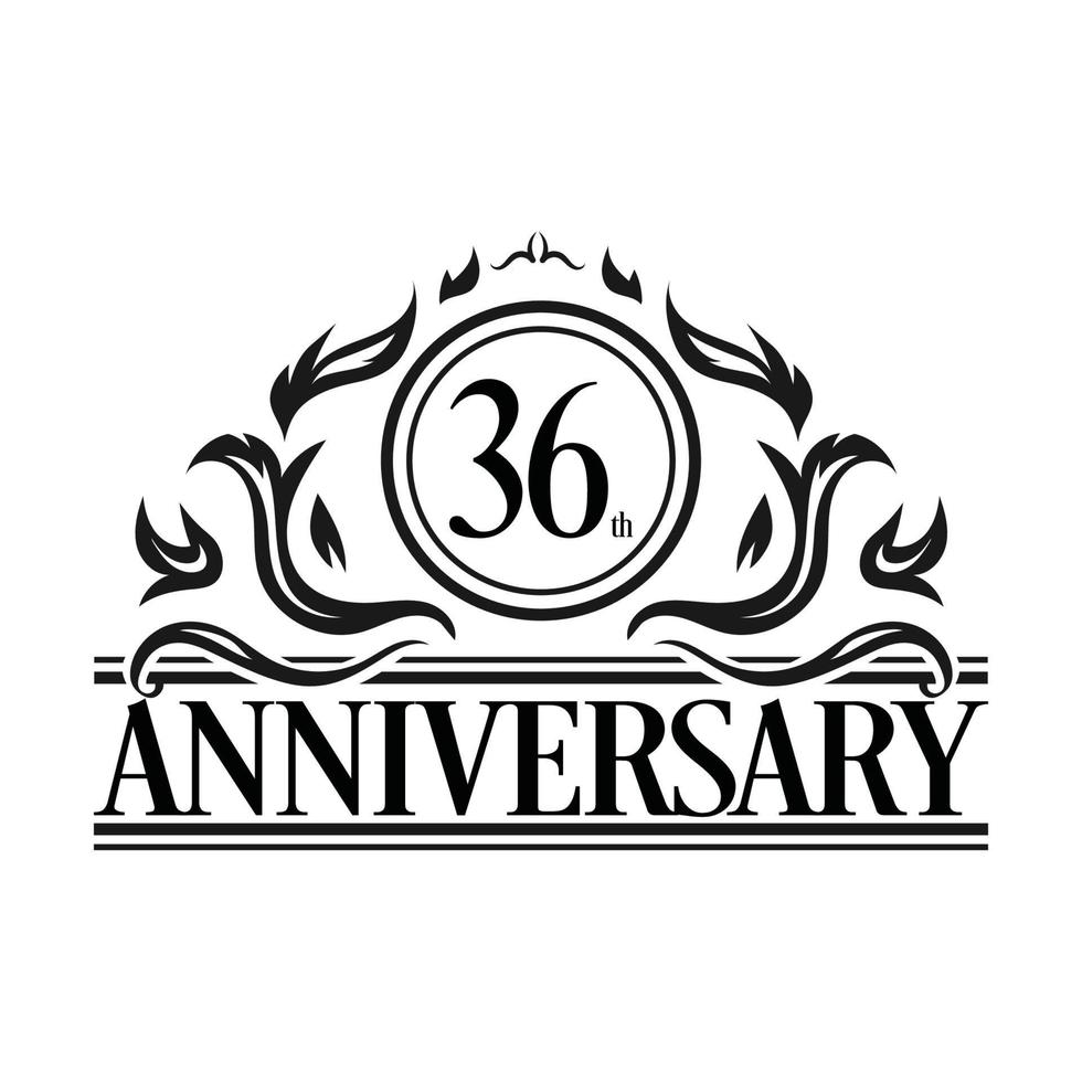 logo anniversario di lusso. illustrazione vettoriale d'epoca