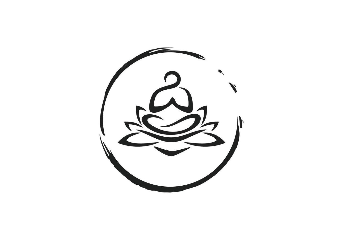 design del logo di ispirazione per il centro yoga. icona di yoga vettore