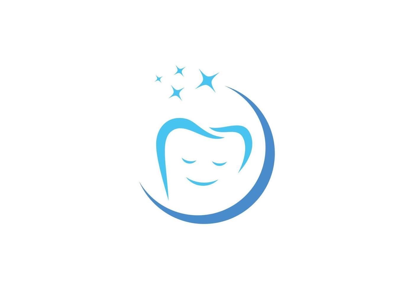 modello di progettazione del logo dentale sorriso per la clinica vettore
