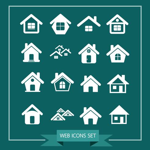 House Icon Real estate Set per sito Web vettore