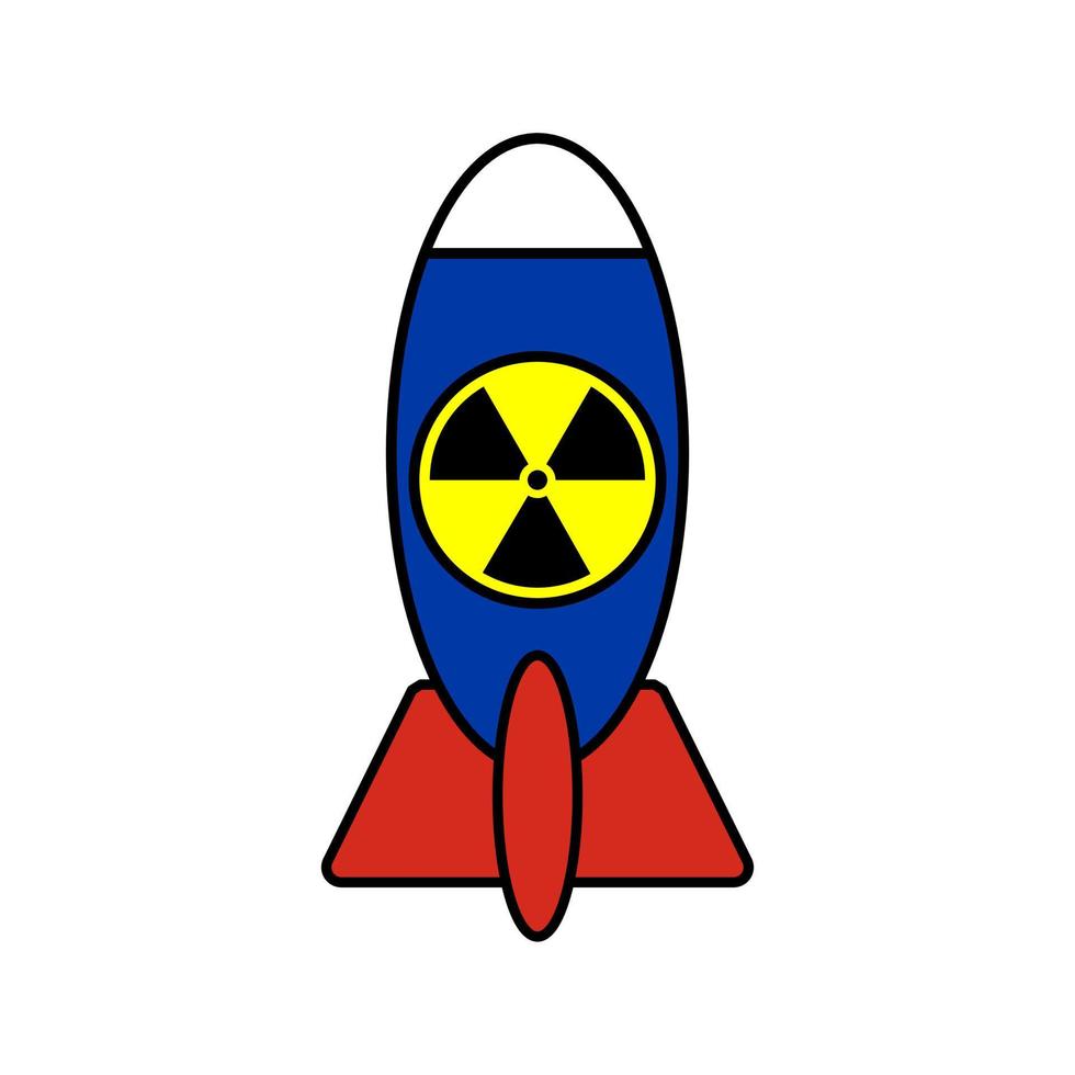 icona bomba con bandiera russia e icona bomba. illustrazione vettoriale. vettore
