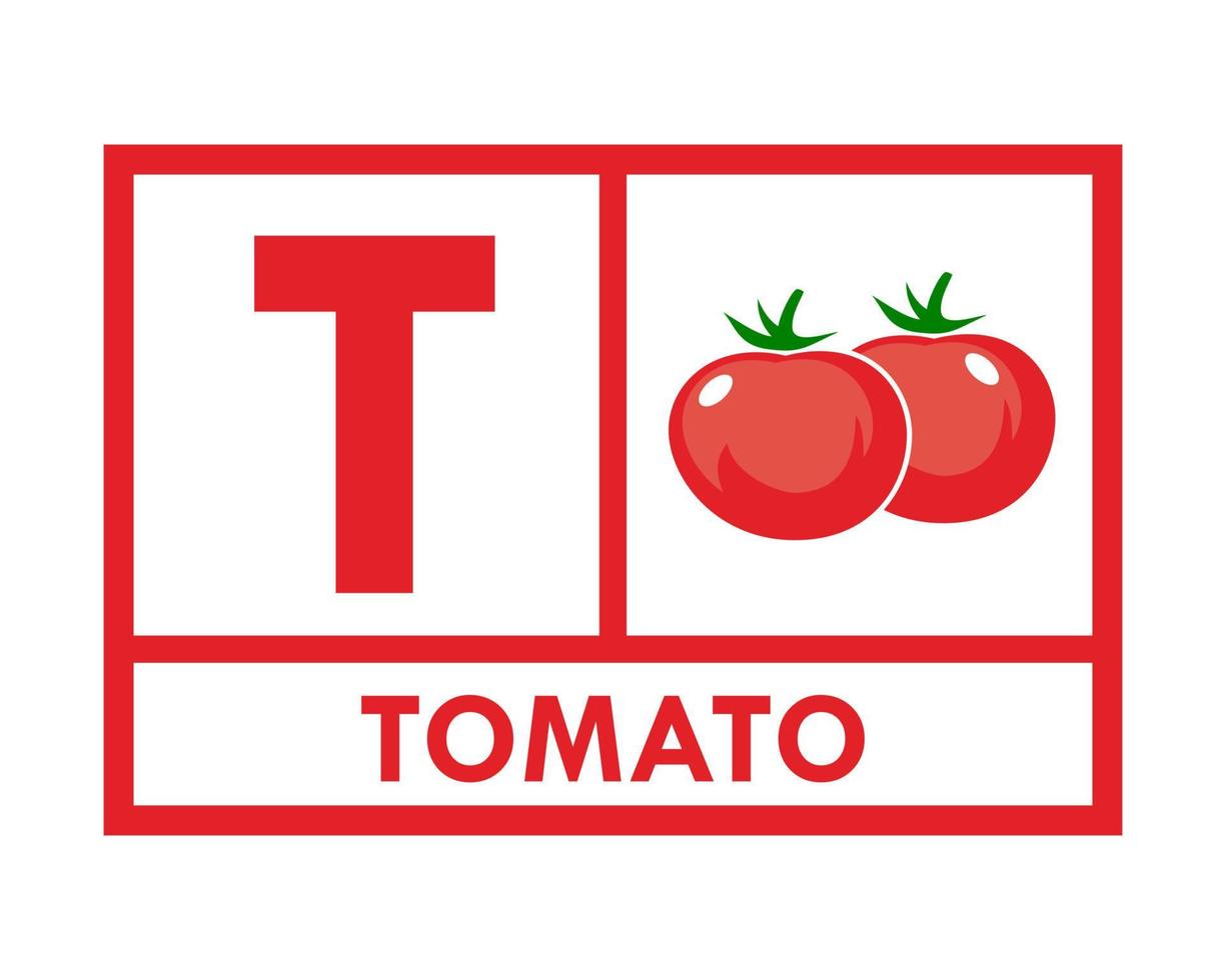 illustrazione del modello di logo di progettazione del pomodoro vettore