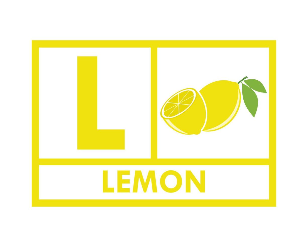 illustrazione del modello di logo design limone vettore