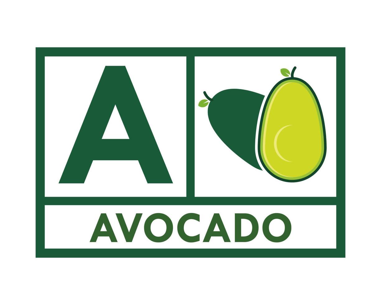 illustrazione del modello di logo design avocado vettore