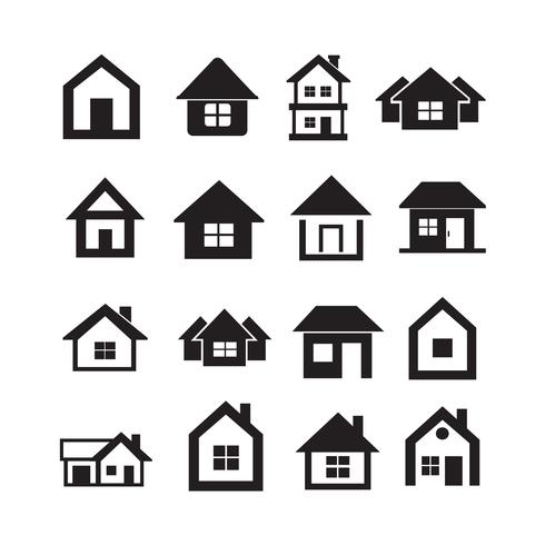 House Icon Real estate Set per sito Web vettore