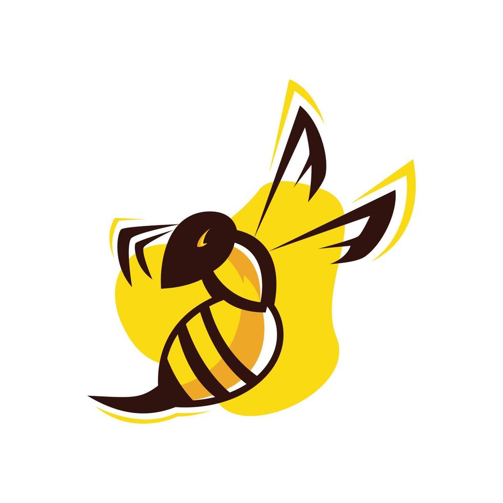 il design del logo del calabrone delle api vettore