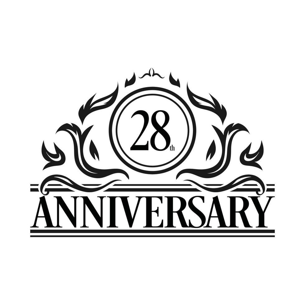 vettore di illustrazione del logo anniversario di lusso