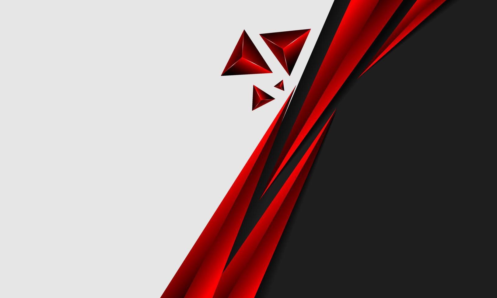 sfondo astratto bianco rosso e nero con elemento triangolo vettore