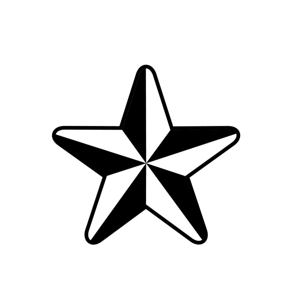 vettore icona stella su sfondo bianco