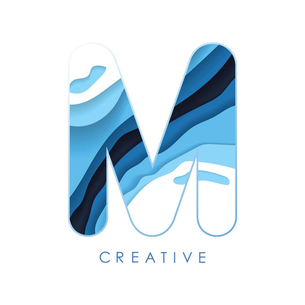 logo m lettera design con caratteri e lettere creative. vettore