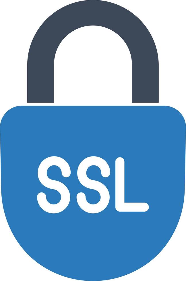 icona vettoriale isolata di sicurezza SSL che può essere facilmente modificata o modificata