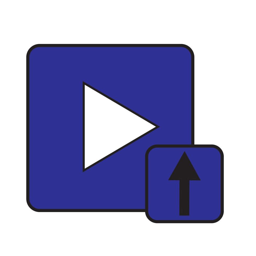 simbolo di segno isolato illustrazione vettoriale, icona del mittente video vettore