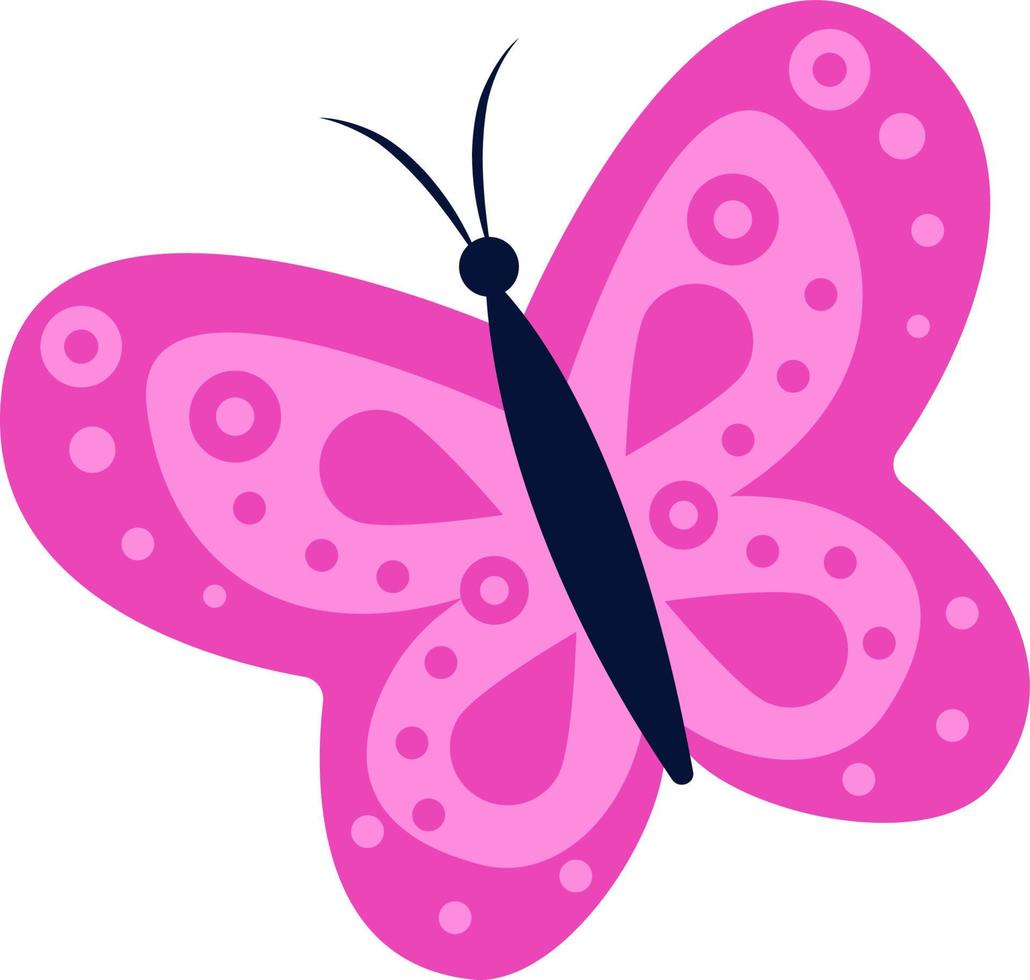 un'illustrazione luminosa di una farfalla su uno sfondo bianco, un insetto vettoriale, un'idea per un logo, libri da colorare, riviste, stampa su vestiti, pubblicità. bella illustrazione della farfalla. vettore
