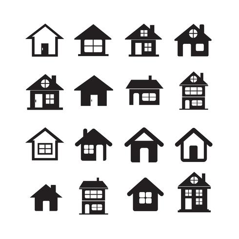 House Icon Real estate Set per sito Web vettore