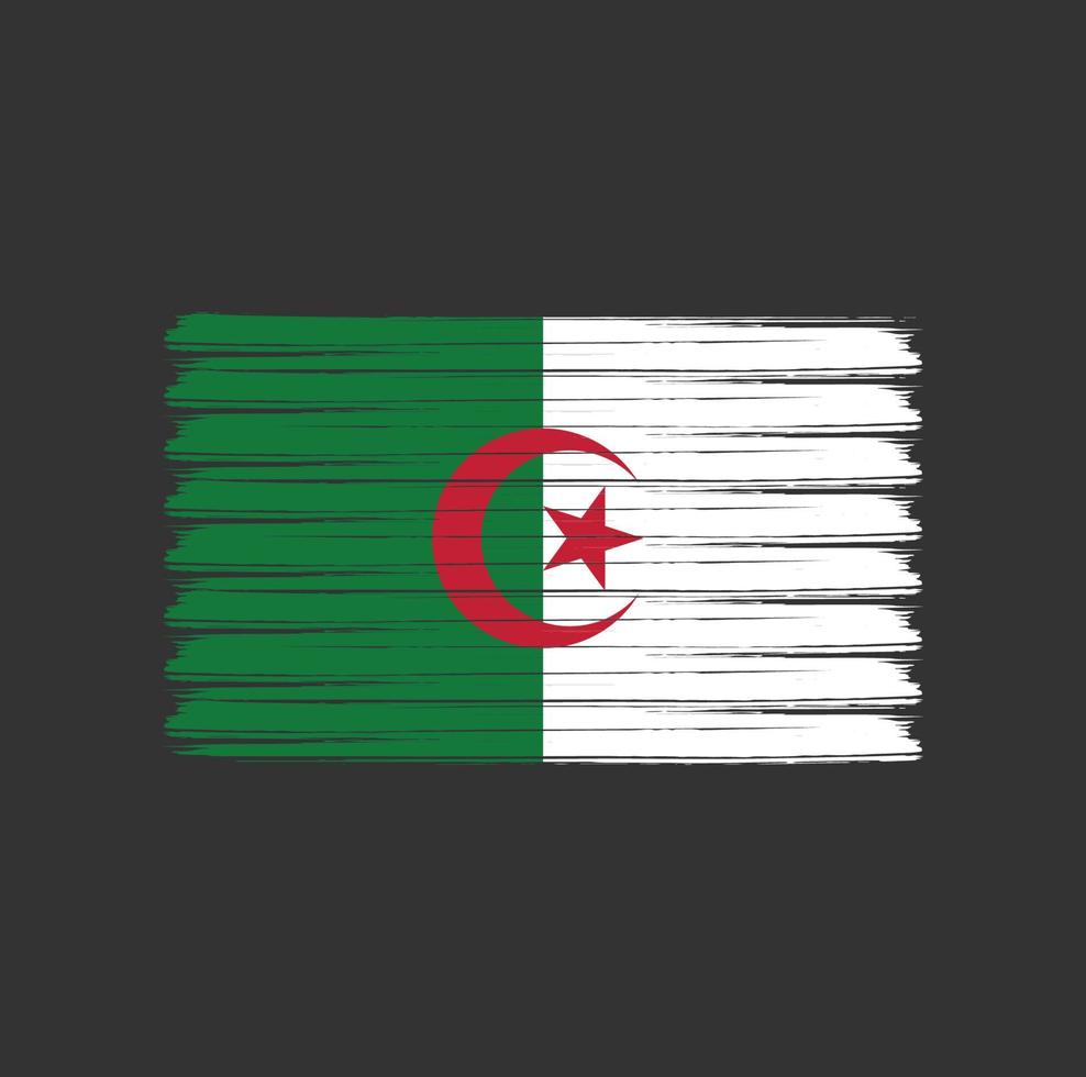 pennellate bandiera algeria. bandiera nazionale vettore