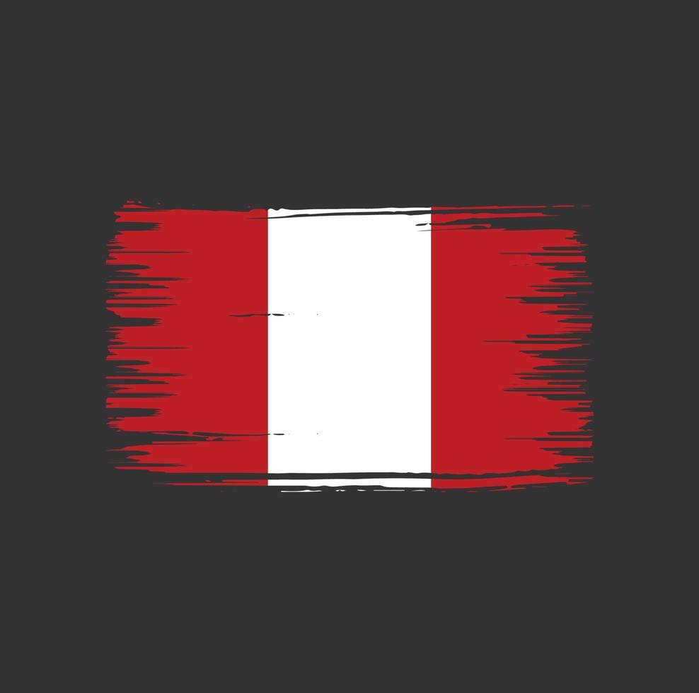 disegno della spazzola della bandiera del Perù. bandiera nazionale vettore