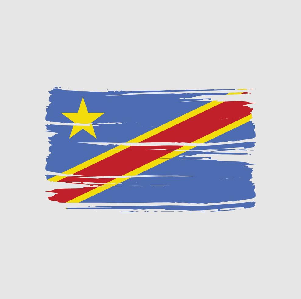 pennello bandiera repubblica congo. bandiera nazionale vettore