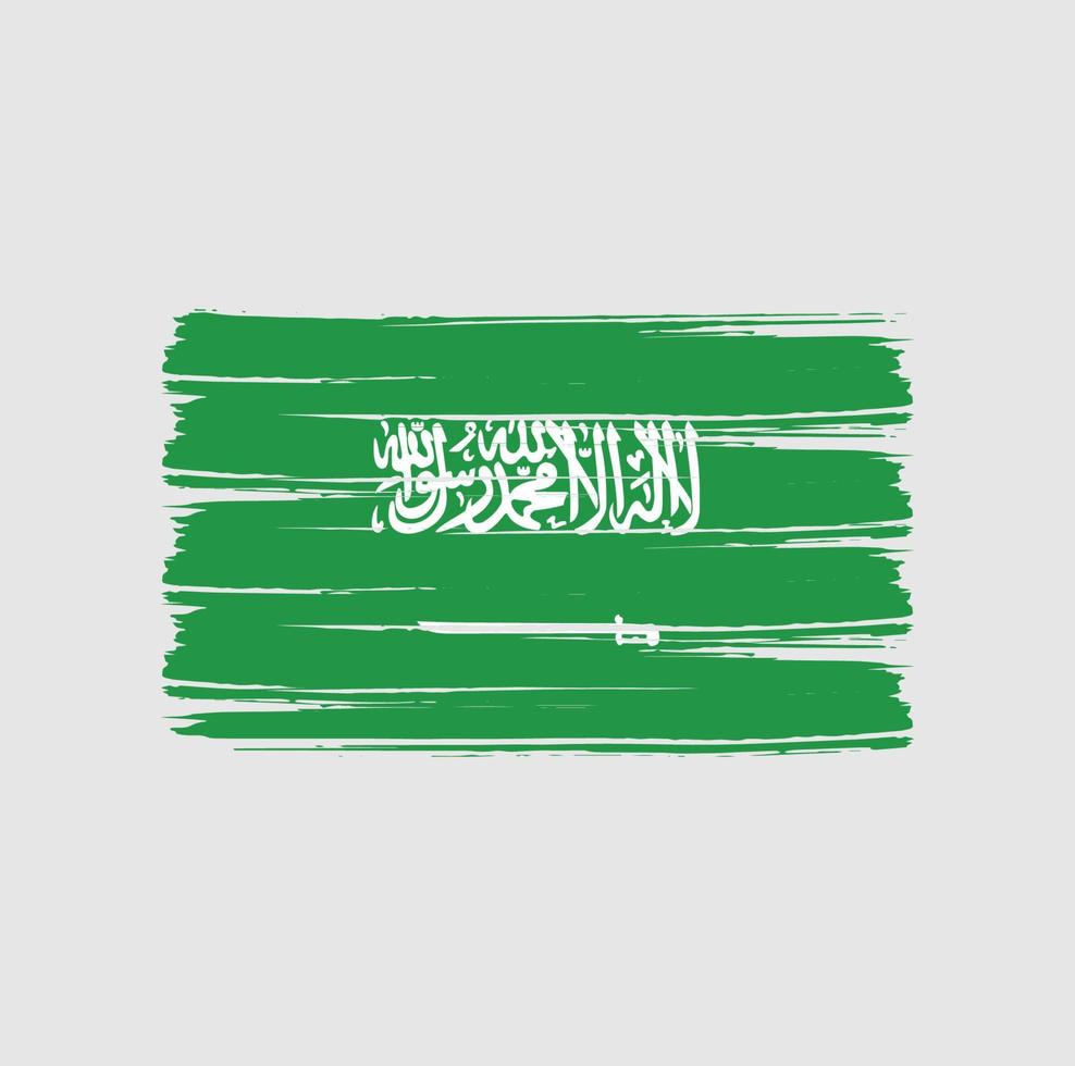 pennellate bandiera arabia saudita. bandiera nazionale vettore
