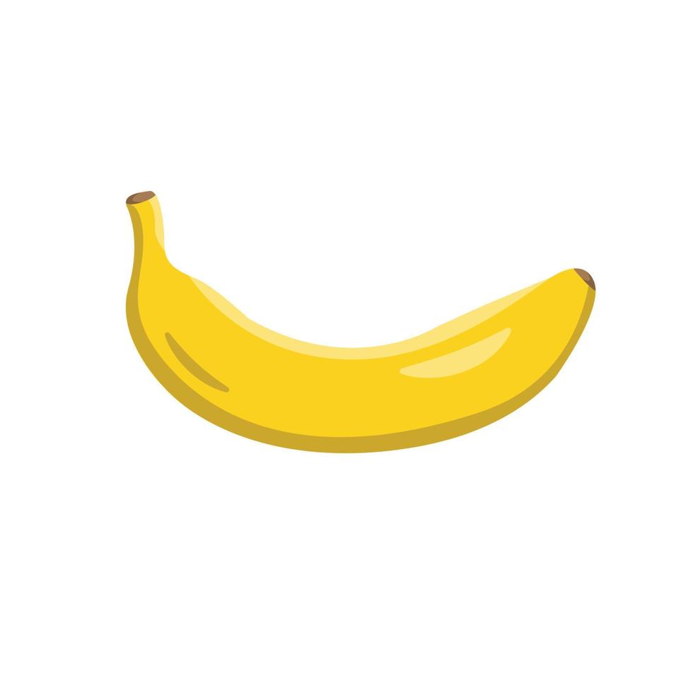 illustrazione piatta di banana. elemento di design icona pulita su sfondo bianco isolato vettore