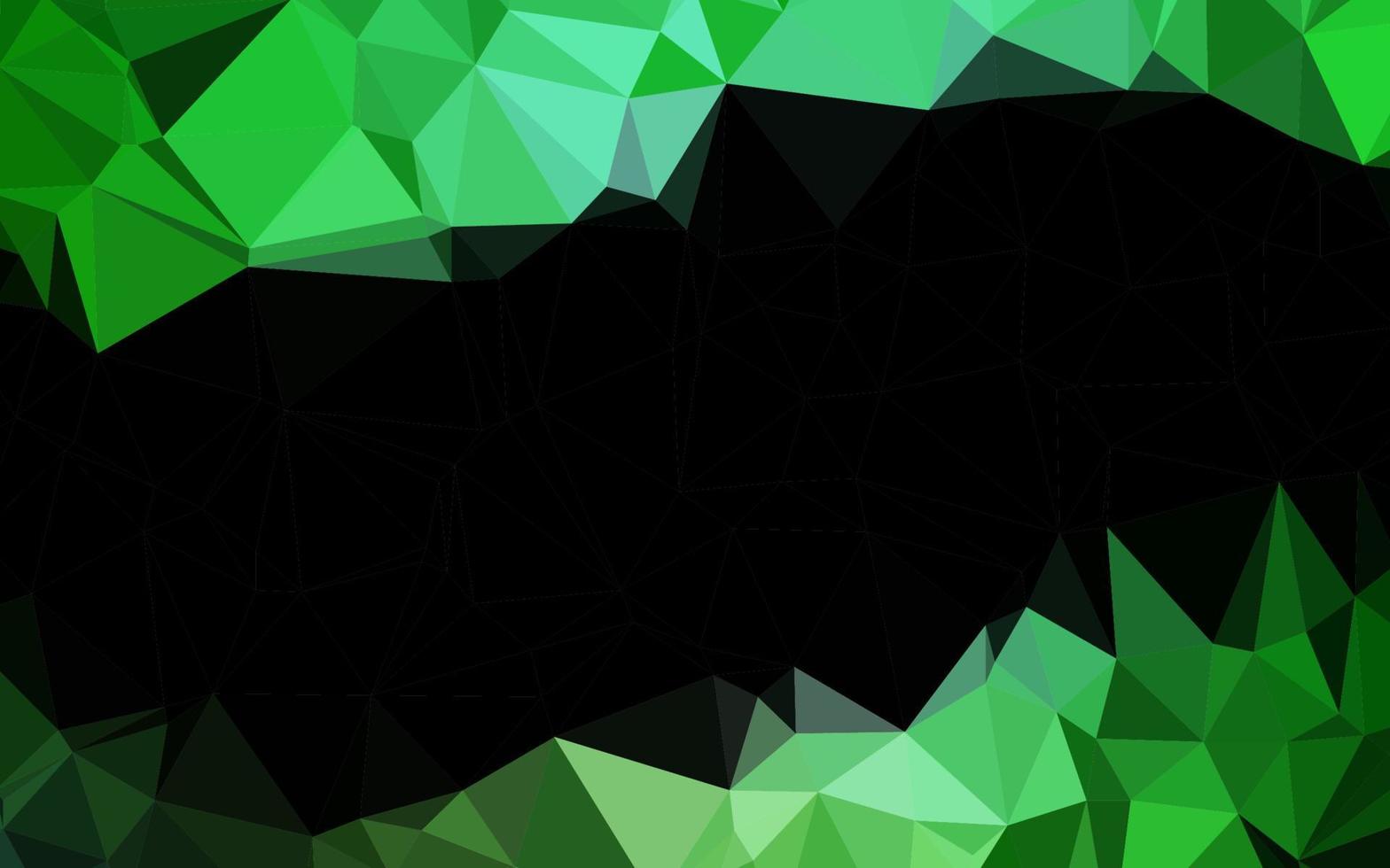 vettore verde scuro brillante sfondo triangolare.