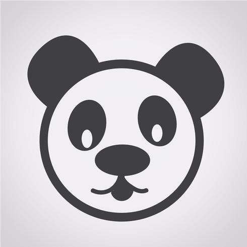 Panda Icon symbol sign vettore