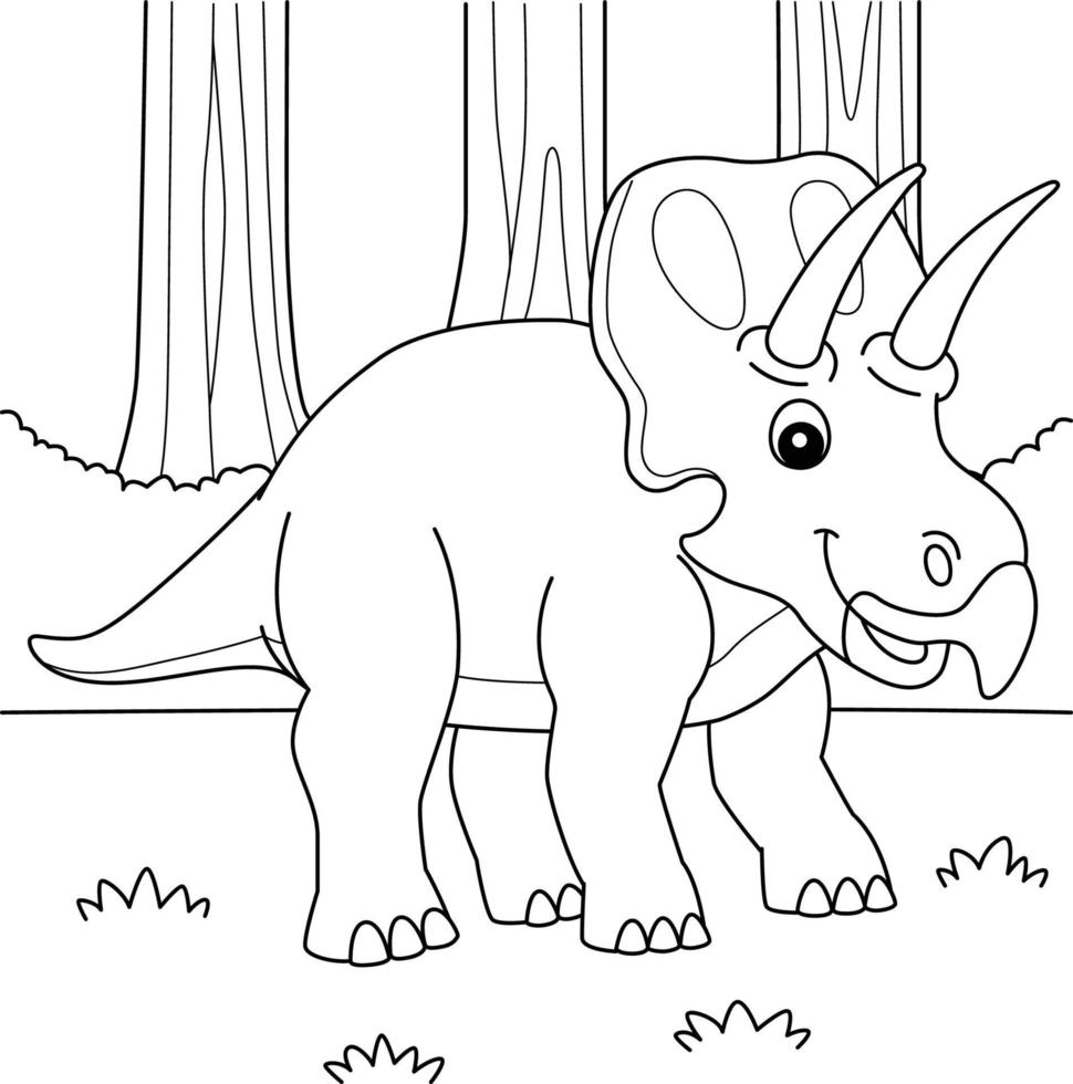 Zuniceratops da colorare per bambini vettore