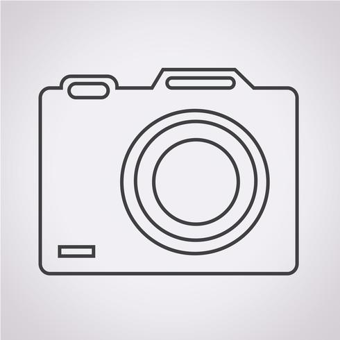 segno simbolo icona della fotocamera vettore