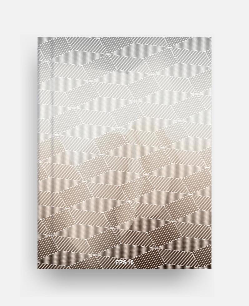 modello di rivista con copertina di sfondo geometrico mezzitoni. copertina del modello di notebook per lo sfondo. vettore. vettore