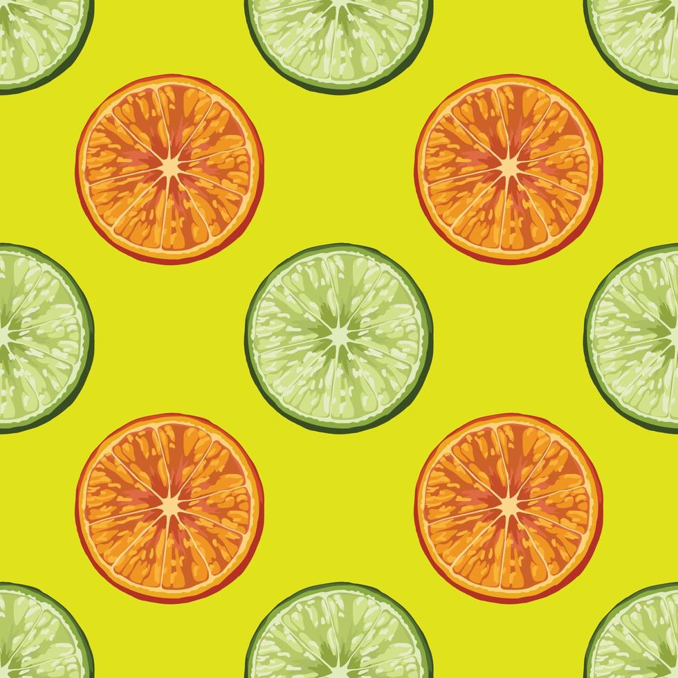 design senza cuciture limone e arancia vettore