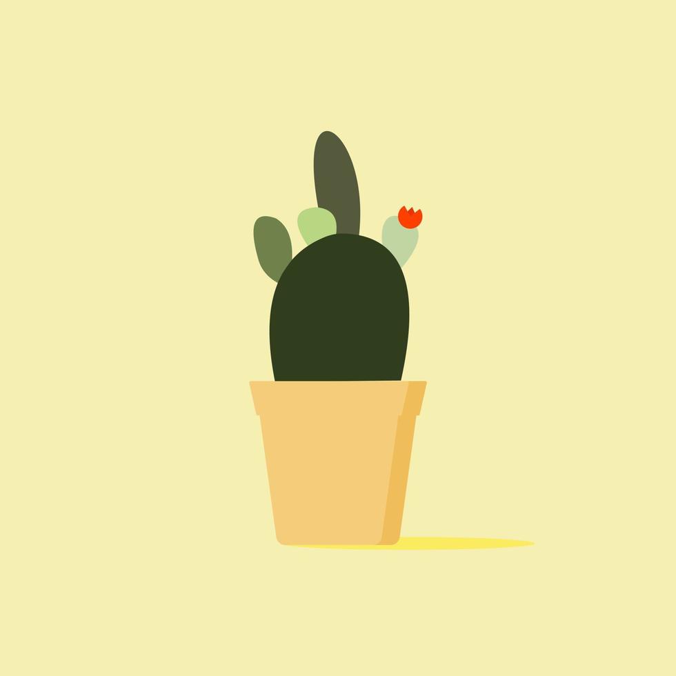 cactus, icona piatta della pianta del deserto, segno vettoriale, pittogramma colorato di cactus. simbolo, illustrazione del logo. design in stile piatto vettore