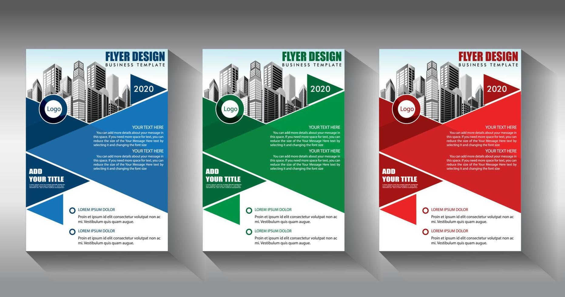 volantino modello di business brochure layout relazione annuale vettore