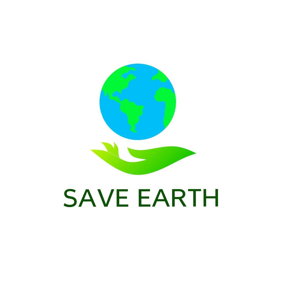 logo salva la terra vettore