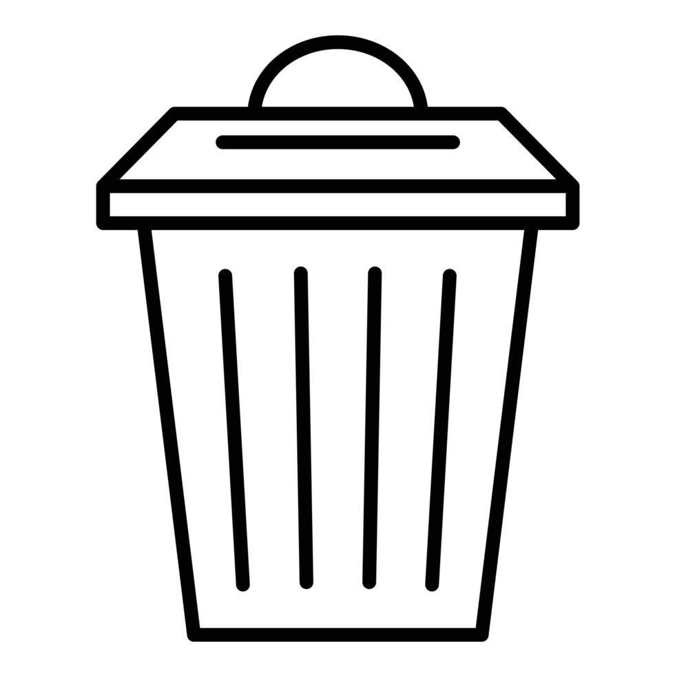 icona della linea di pulizia dei rifiuti vettore
