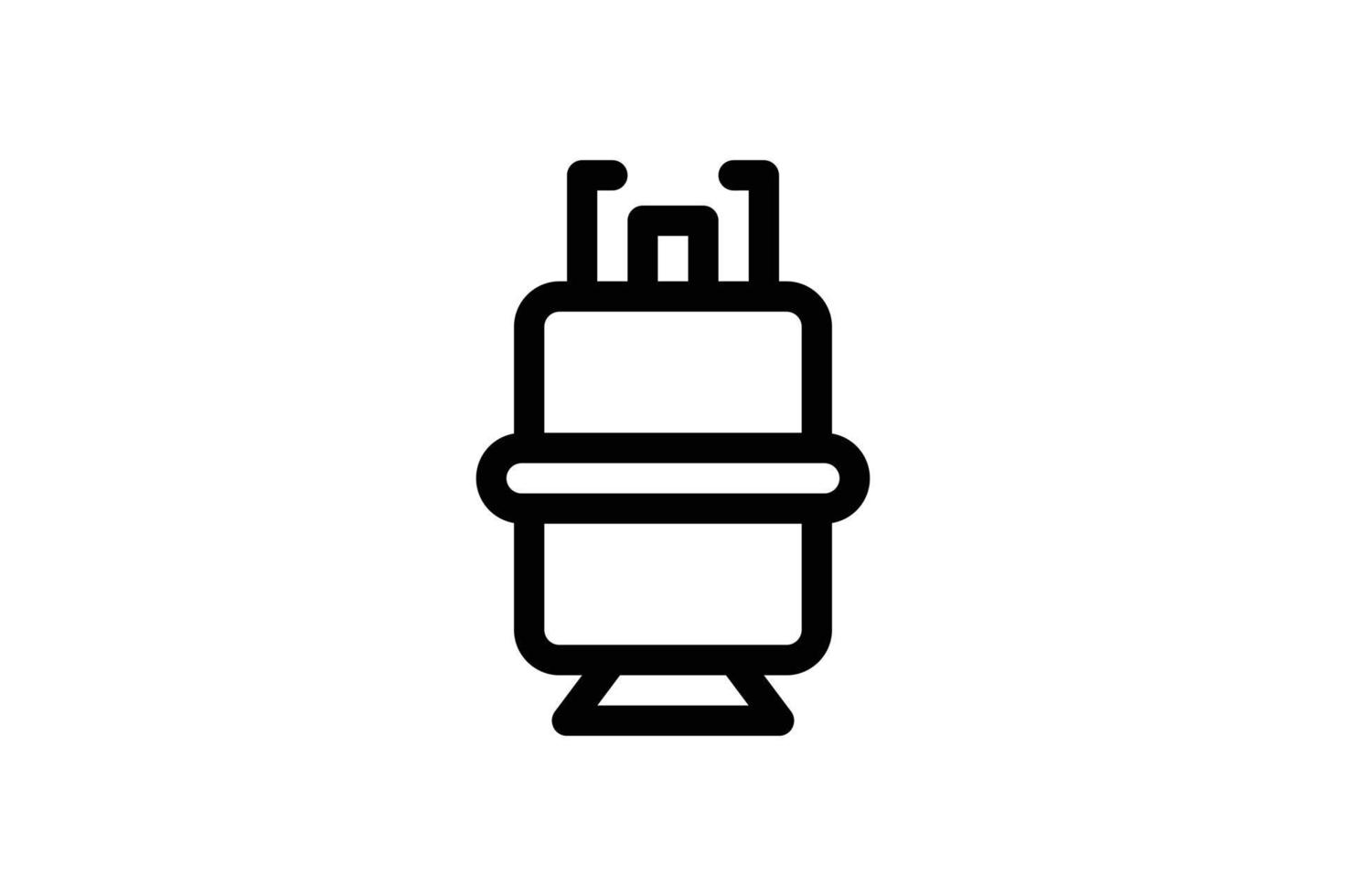 icona di stile della linea di cucina della bombola del gas gratuita vettore