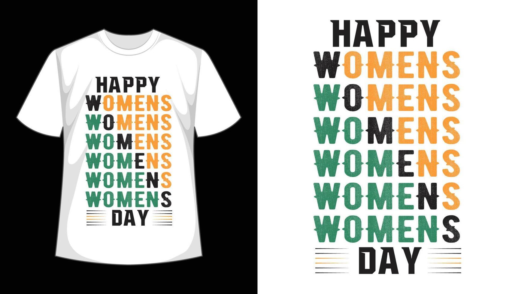 design t-shirt per la festa della donna felice vettore