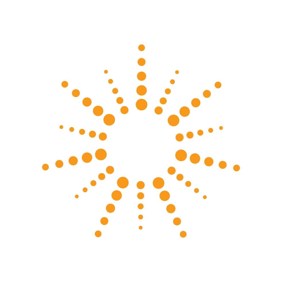 logo del sole con punto vettore