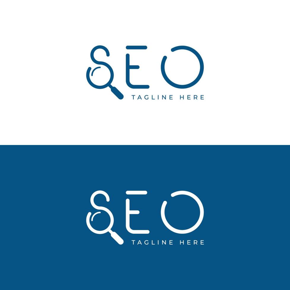 modello di marchio seo logo design lettering vettore