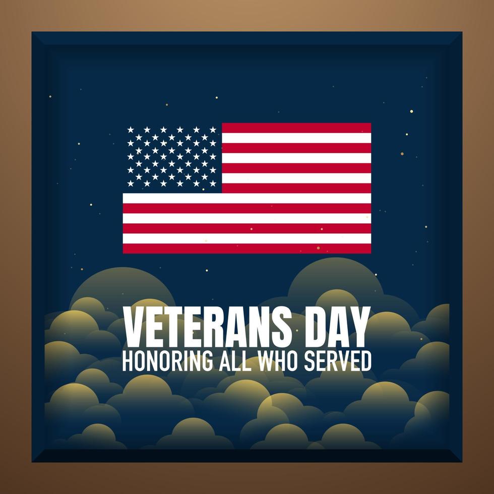 illustrazione vettoriale del giorno dei veterani.