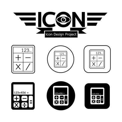 Calcolatrice Icona simbolo segno vettore