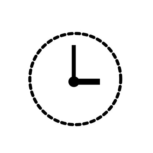 Segno di simbolo dell&#39;icona dell&#39;orologio vettore